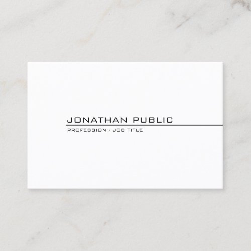 Creative Professional Modern Minimalistic Plain Business Card