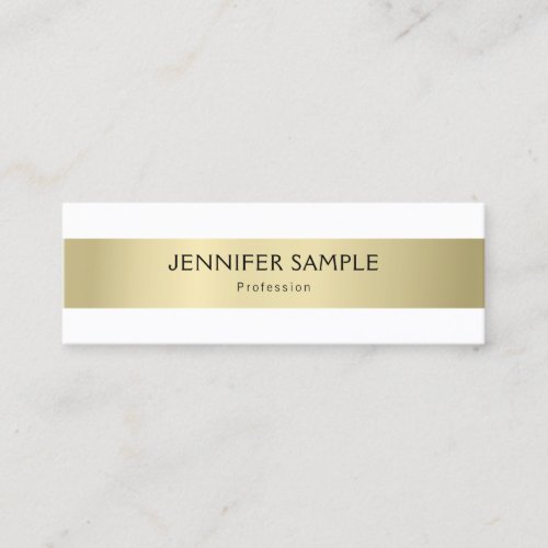 Creative Professional Simple Plain Gold Modern Mini Business Card