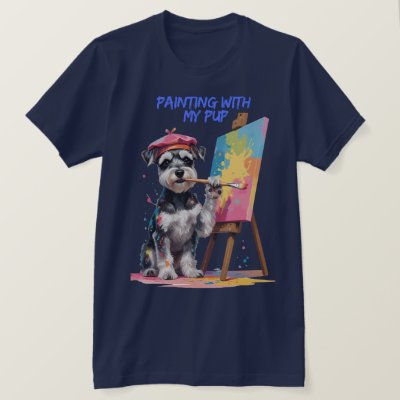 Creative Pup – The Artistic Miniature Schnauzer T-Shirt