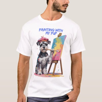 Creative Pup – The Artistic Miniature Schnauzer T-Shirt