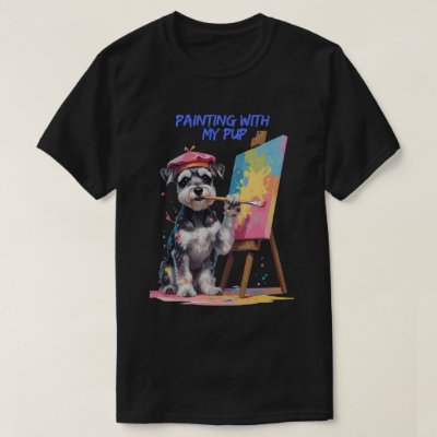 Creative Pup – The Artistic Miniature Schnauzer T-Shirt