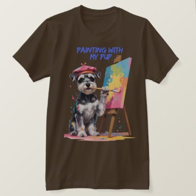 Creative Pup – The Artistic Miniature Schnauzer T-Shirt