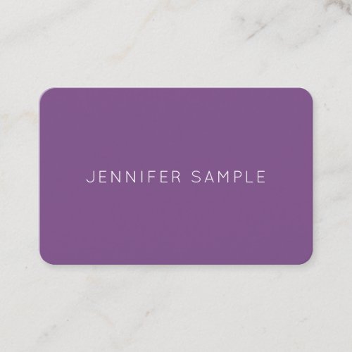 Creative Purple Clean Design Professional Luxury Business Card