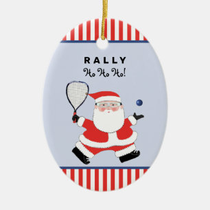 Creative Racquetball Christmas Collectible Ceramic Ornament