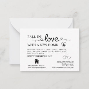 Creative Realtor Promotional Valentine's Day Note Card