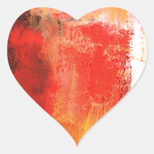 Creative Red Abstract Heart Sticker