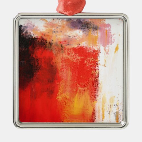 Creative Red Abstract Metal Ornament
