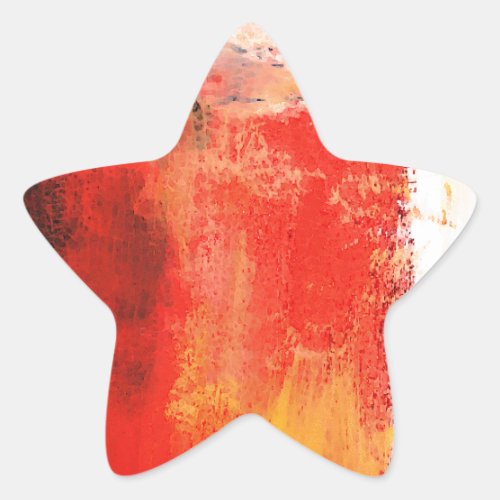 Creative Red Abstract Star Sticker