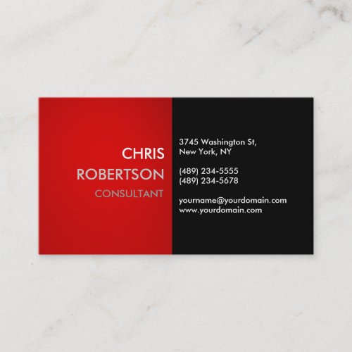 Creative Red Black Attractive Business Card