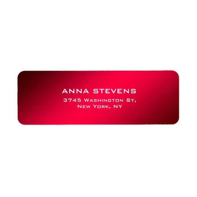 Creative Red Professional Elegant Modern Label (Front)