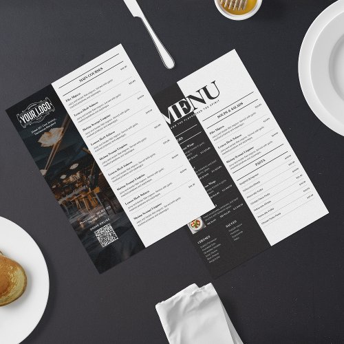 Creative Restaurant Menu Back and Front