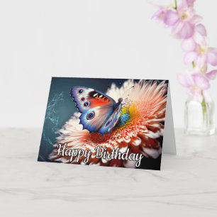 Creative Resting Butterfly Illustration Design Card