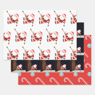 Creative Rock Climbing Christmas Wrapping Paper Sheets