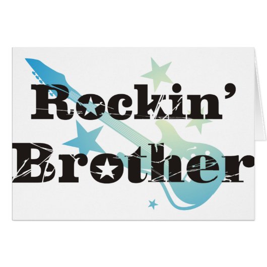 Creative Rockin’ Brother With Guitar Cards (Front Horizontal)