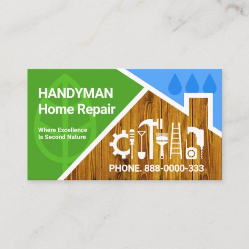 Creative Roof Border Home Repairs Business Card