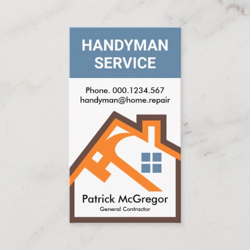 Creative Rooftop Building Home Repair Business Card