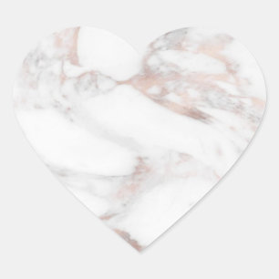 Creative Rose Gold Marble Elegant Blank Template Heart Sticker