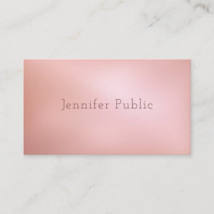 Creative Rose Gold Modern Professional Plain Business Card