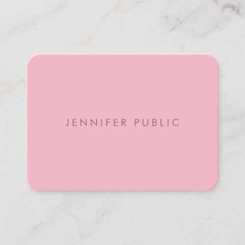 Creative Rounded Pale Pink Sleek Design Template Business Card