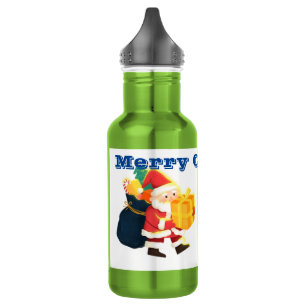 Creative Santa Carrying Surprises Apple Drinkware Stainless Steel Water Bottle
