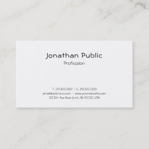 Creative Script Modern Minimalist Plain Luxury Business Card