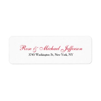 Creative Script Red Black & White Stylish Family Label by made_in_atlantis at Zazzle