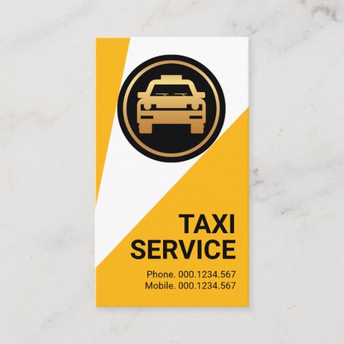 Creative Searchlight Yellow Taxi Cab Driver Business Card