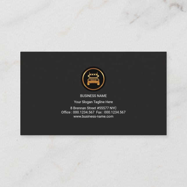 Creative Semi Truck Clean Professional Transport Business Card