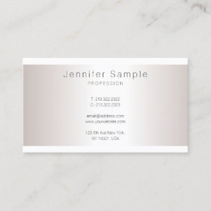Creative Silver Look Minimalist Plain Trendy Salon Business Card