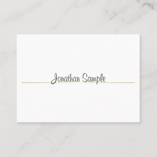 Creative Simple Design Gold Plain Luxury Trendy Business Card