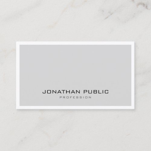 Creative Simple Design Grey White Minimalistic Top Business Card