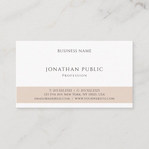 Creative Simple Design Modern Professional Plain Business Card