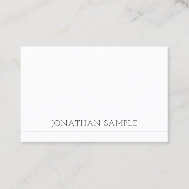 Creative Simple Design Modern Trendy Luxury Plain Business Card (Front)