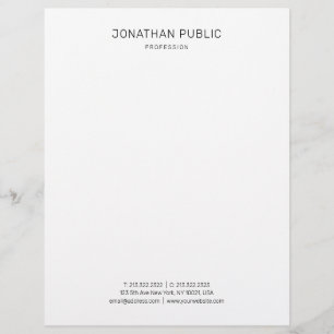 Creative Simple Design White Modern Professional Letterhead