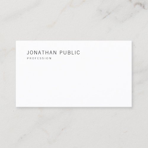 Creative Simple Design White Template Modern Business Card