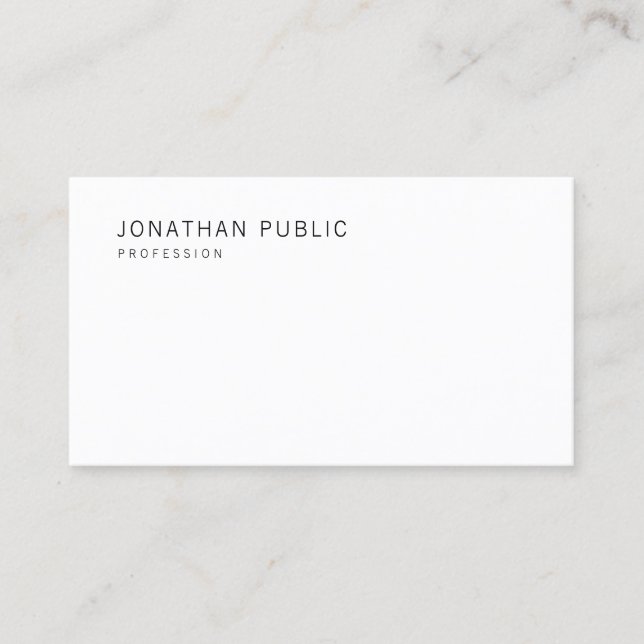 Creative Simple Design White Template Modern Business Card (Front)