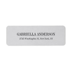 Creative Simple Elegant Modern Silver Grey Label