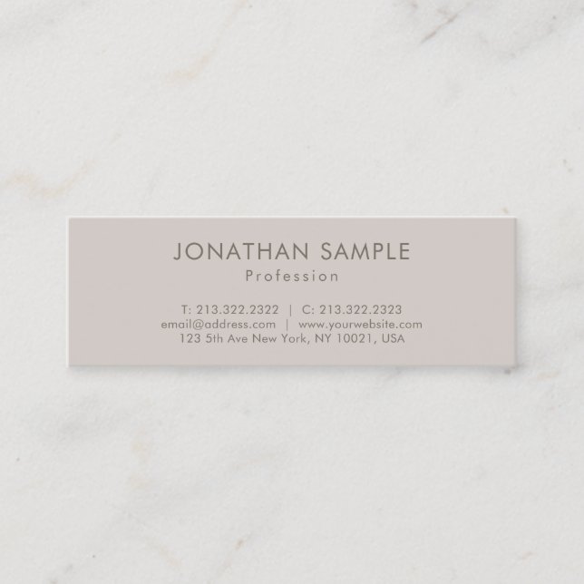 Creative Simple Graphic Modern Plain Luxury Trendy Mini Business Card (Front)