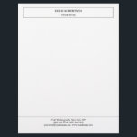 Creative Simple Minimalist Modern Professional Letterhead<br><div class="desc">You can change the fonts,  colors,  backgorund with easy to use tool.</div>