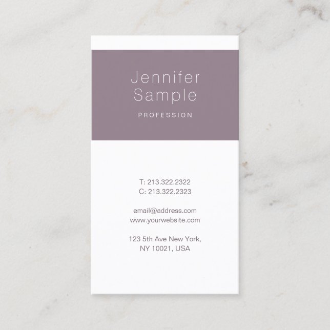 Creative Simple Modern Design Trendy Luxury Salon Business Card (Front)