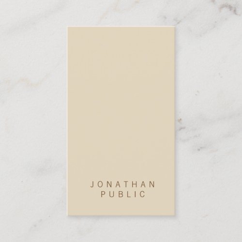 Creative Simple Modern Elegant Beige Cool Template Business Card