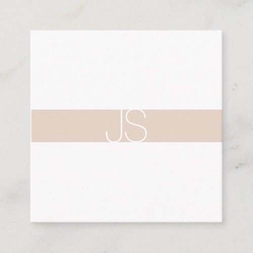 Creative Simple Modern Monogrammed Professional Square Business Card