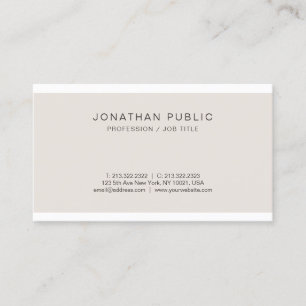 Creative Simple Modern Professional Elegant Plain Business Card