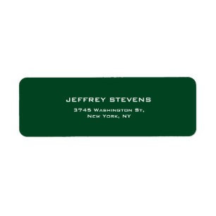 Creative Simple Plain Forest Green Elegant Modern Label