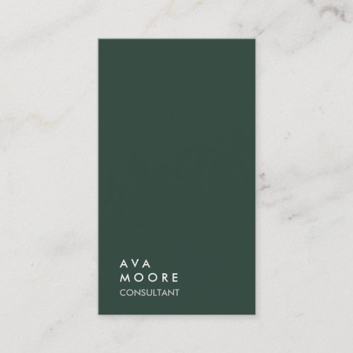 Creative Simple Plain Green Gray Trendy Consultant Business Card
