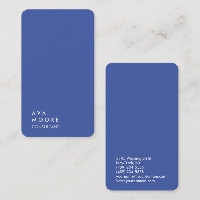 Creative Simple Plain Medium Gray Trendy Business Card (Front/Back)