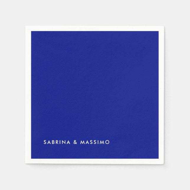 Creative Simple Plain Phthalo Blue Trendy Napkins (Front)