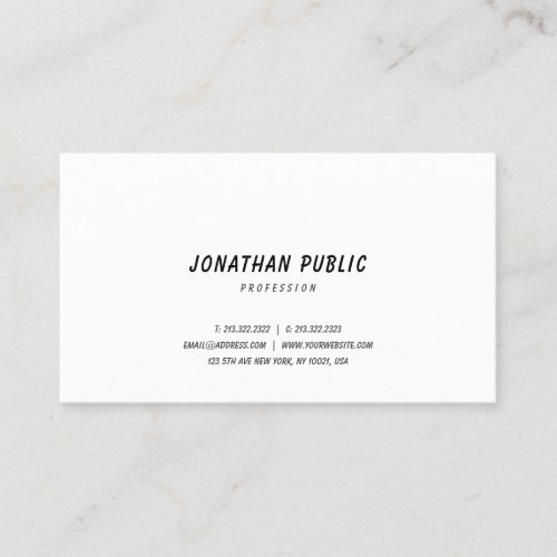 Creative Simple Template Modern Professional Top Business Card