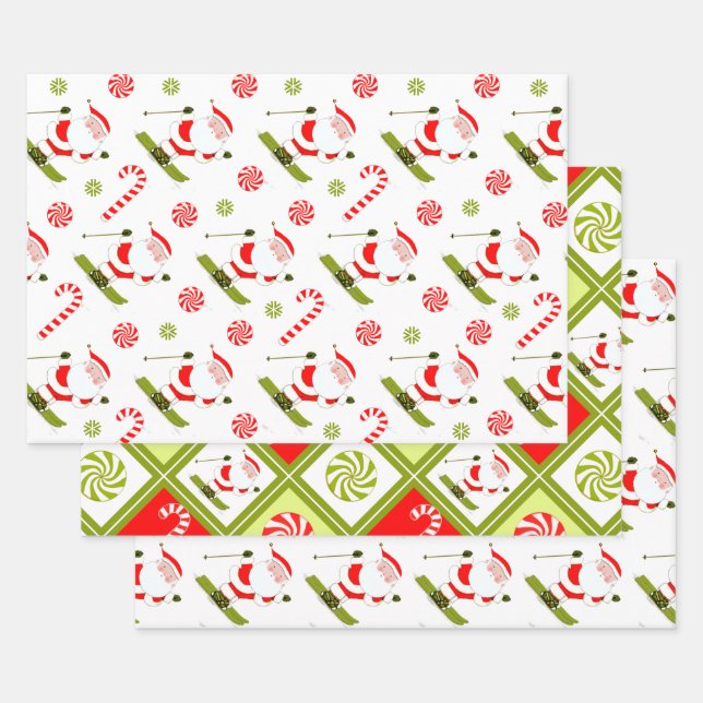 Creative Skiing Holiday Ski Wrapping Paper Sheets (Set)