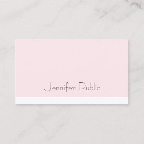 Creative Sleek Design Blush Pink Professional Luxe Business Card